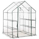 vidaXL Drivhus med 8 hyller 143x143x195 cm