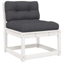  Hagesofa med puter hvit heltre furu 844690