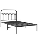  Sengeramme i metall med hodegavl svart 107x203 cm 8721102644856