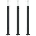 vidaXL Pullertlamper med sensor og stikkontakt 3 stk 110 cm svart IP44