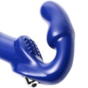 Strap U Revolver II Vibrerende Strapless Strap-On Dildo    - Blå