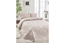 EnLora Home Sengeteppe Dobbelt 200x220+2 Putetrekk   Beige/Hvit