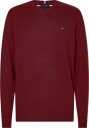 Tommy Hilfiger Pima Org Ctn Cashmere V Neck   Burgundy   XL