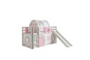 Middelseng med gardin Pino Birdy Hvit Hvit Med sklie Birdy 3   Hvit Hvit Med sklie Birdy 3