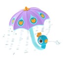 Yookidoo Fill 'N' Rain Peacock Umbrella Purple YO40226