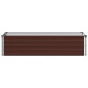 vidaXL Hevet Hagebed Brun 100 x 40 x 24 cm kaldvalset stål