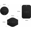 Fixed Icon Metallplater for Magnetisk Mobilholder - 3 stk. - Svart