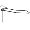  Elektrisk markisedukke med LED Antrasitt 3,5 x 2,5 m Aluminium