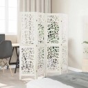  Romdeler 4 paneler hvit heltre keisertre 8721012074330