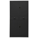 vidaXL Kontorskap antrasitt 90x40x180 cm stål