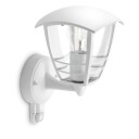 Philips Creek wall lantern white 1x60W 230V E27