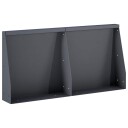 vidaXL Støttemur 2 stk. 40 x 12 x 50 cm Stål Antrasitt