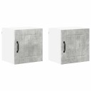  Kjøkkenskap 2 pcs Betonggrå 40 x 31 x 40 cm Konstruert tre