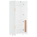 vidaXL Highboard hvit 69,5x34x180 cm konstruert tre 8720845410285