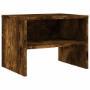 vidaXL Nattbord røkt eik 40x30x30 cm konstruert tre