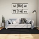 Teppe HUARTE kort luv mykt og vaskbart svart 140x200 cm