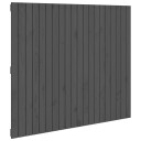 vidaXL Veggmontert hodegavl grå 127,5x3x110 cm heltre furu