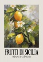 Vibrant Sicilian Lemons Plakat / 50x70