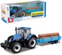 BB Junior Farmland New Holland Traktor T7.315 med Tømmertilhenger 1:32