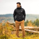 Revolutionrace Evolution Stretch Fleece Hoodie Herre Black XL Herre Overdeler Fleece & midlayers
