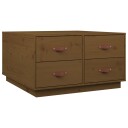 vidaXL Salongbord honningbrun 80x80x45 cm heltre furu