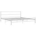  Sengeramme hvit metall 200x200 cm