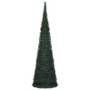 vidaXL Juletre with LED String Lights grønn 150 x 150 cm PVC