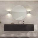 Loevschall Refine Round speil, Ø100 cm, børstet aluminium