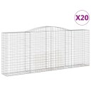  Gabionkurver buede 20 stk 400x50x160/180 cm galvanisert jern