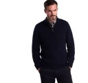Barbour holden half zip mørkeblå genser strikkegenser strikket herre ull l
