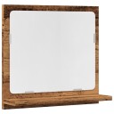 vidaXL Baderomshylle med speil gammelt tre 40x11x37 cm konstruert tre