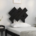 vidaXL Sengegavl svart 72,5x3x81 cm heltre furu