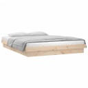 vidaXL Sengeramme med LED 150x200 cm King Size heltre