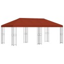 vidaXL Hage Gazebo 6 x 3 m Terrakotta Polyester og stål 190 gsm