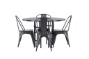 Venture Home Copenhagen Matgruppe 115 cm Rund med 4 Tempe stoler Mocca