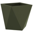 vidaXL Plantekassed Olivengrønn 30 x 30 x 30 cm Stål