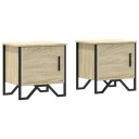  Nattbord 2 stk sonoma eik 40x30x40 cm sponplate 848517
