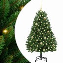  Kunstig juletre med LED  stripelys grønn 120 cm PVC og metall