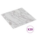  Selvheftende Gulvplanker 30,5 x 30,5 cm 20 pcs PVC Hvit og Brun