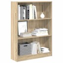 Bokhylle sonoma eik 80x24x109 cm konstruert tre