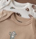 Name It baby   Body Nbnbody Ls Sloth 3 pack   Hvit