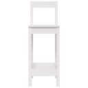 Barstoler 2 stk hvit 40x41,5x112 cm heltre furu