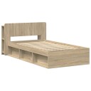  Sengeramme med oppbevaring Sonoma eik 80 x 200 cm