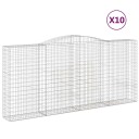  Gabionkurver buede 10 stk 400x50x180/200 cm galvanisert jern