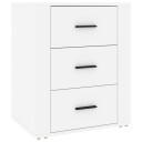 vidaXL Nattbord hvit 50x36x60 cm konstruert tre