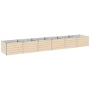 vidaXL Hevet Hagebed Elfenben 480 x 80 x 55 cm kaldvalset stål