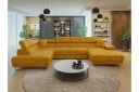 Gabina Sofa med Divan og Sjeselong 4 seter   Gul