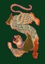 Asiantiger Green Plakat Plakat / 40x50cm