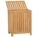 vidaXL Skittentøyskurv 50x35x60 cm heltre teak