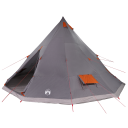 Tipi telt med tak Grå og Oransje 560 x 560 x 300 cm taft